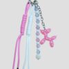 Pembe Balon Köpek Figürlü Paracord ve Boncuk Detaylı Charm - Görsel 2
